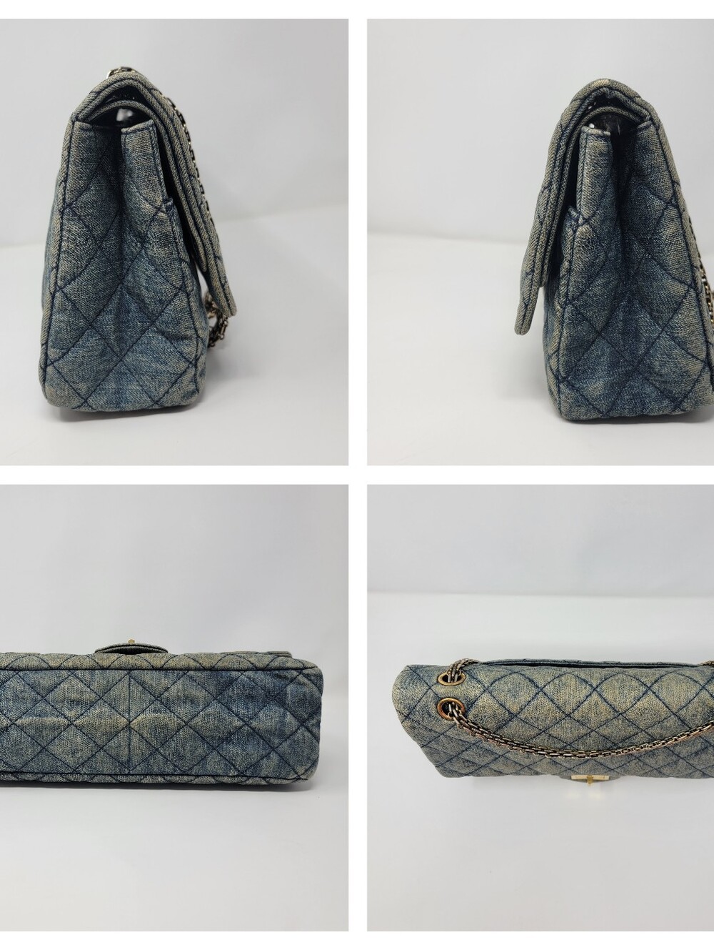 CHANEL Maxi Quilted Denim 2.55 Reissue 227 Double Flap Bag - Picture 12 of 13